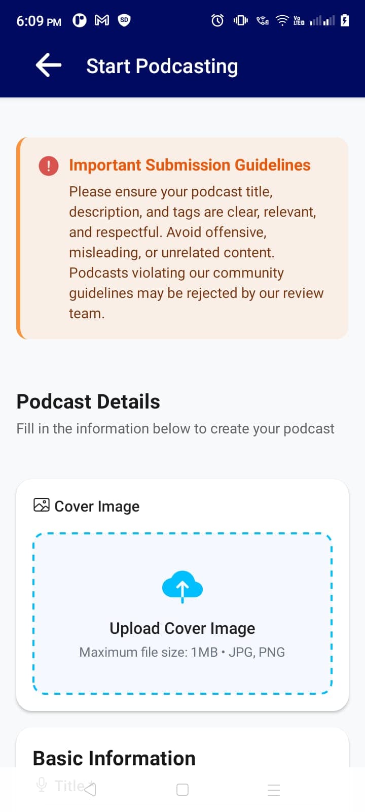 Podcast Form
